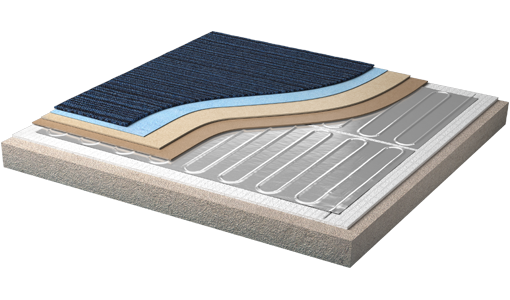 dual overlay underfloor heating warmup