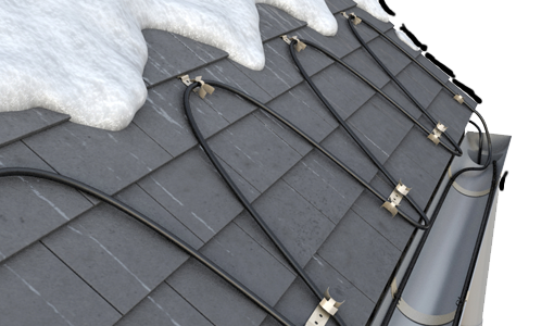 underfloor heating cable for roof ice snow